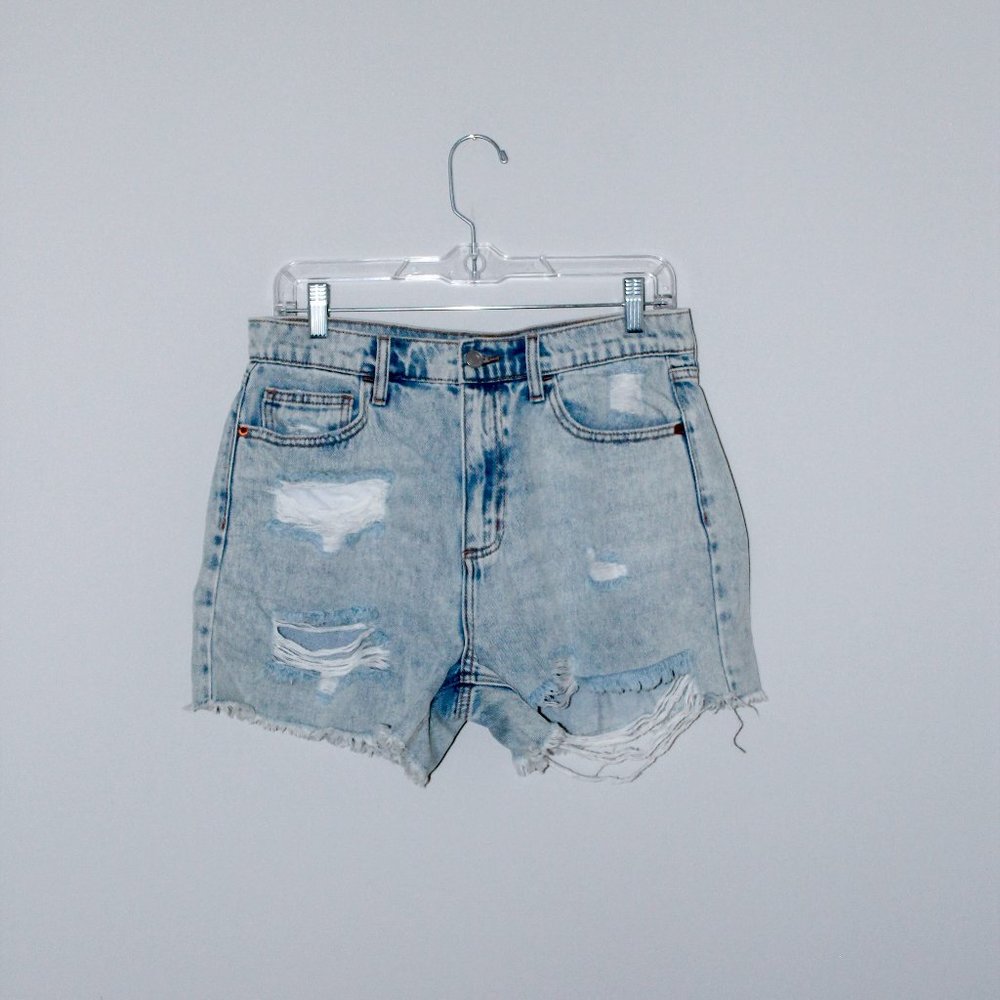 Cello Boyfriend Distressed Jean Shorts